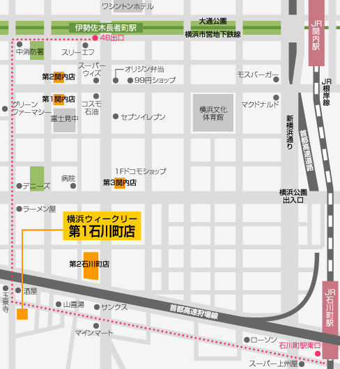 第1石川町店MAP